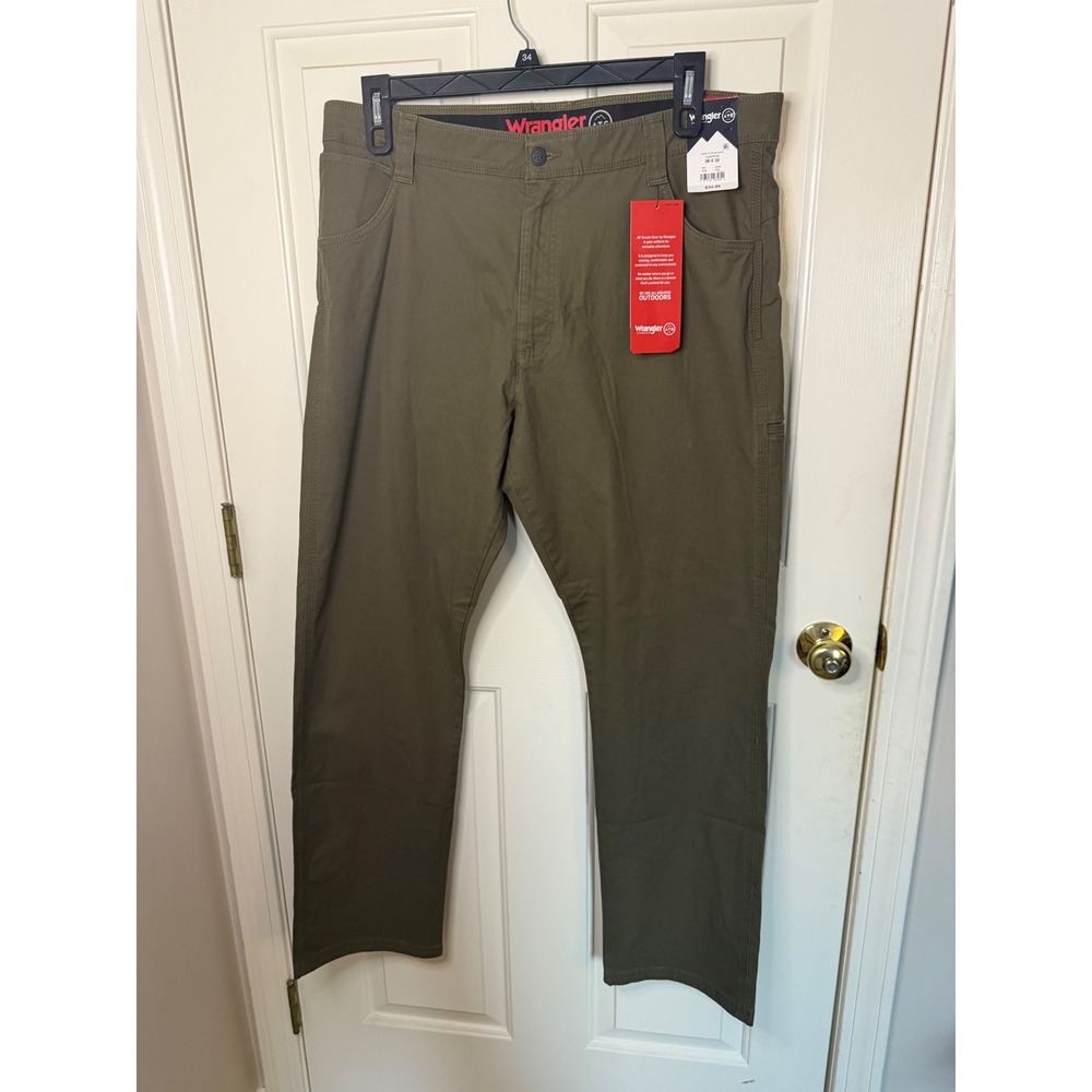Wrangler ATG All Terrain Gear Mens Olive Green Outdoor Pants 38x32 NWT 112374745